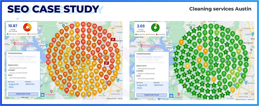 How We Dominated Google Maps Rankings for a House Cleaning Service in Austin, TX - data
